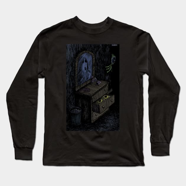 The House Sure Is Spooky At Night Long Sleeve T-Shirt by EPMProjects